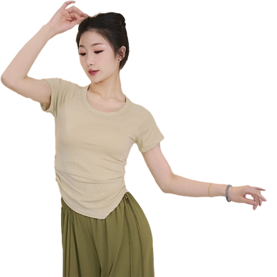 3254夏季新款圆领短袖舞蹈服