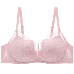 【蕾丝玫瑰舒挺杯】安莉芳无钢圈文胸女小胸聚拢透气内衣EBW0870