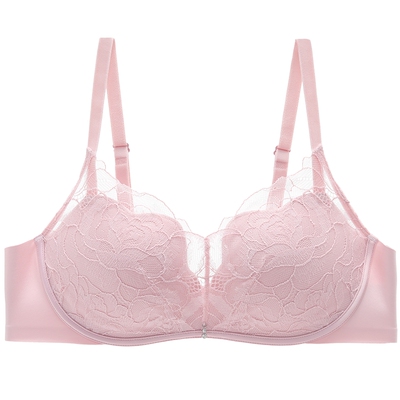 【蕾丝玫瑰舒挺杯】安莉芳无钢圈文胸女小胸聚拢透气内衣EBW0870