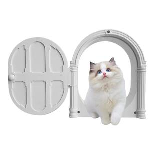 平开式猫咪进出门双向自由出入宠物门洞小狗卧室木门安全不卡猫