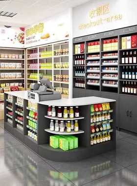 超市便利店收银台烟酒柜组合店铺转角柜台吧台货架背柜烟柜烟酒店