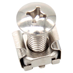 机柜M6螺丝十字型图腾机柜层板螺丝M5螺帽带卡扣螺母100套螺丝刀