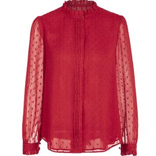 名师路雪纺衬衫女春秋长袖不易皱衬衣女设计感小众