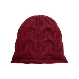 三环路文艺卷边提花包头帽时尚百搭显脸小兔毛奶奶帽毛线帽慵懒风