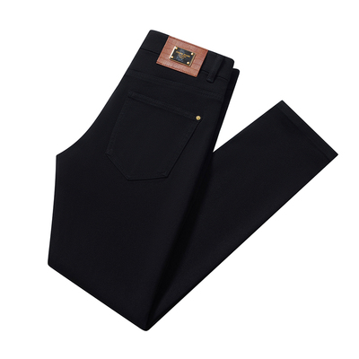 黑色轻奢弹力男士牛仔裤