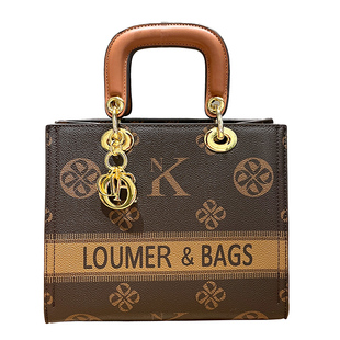 品牌真皮女包时尚老花手提戴妃包2025新款高级感复古百搭斜挎包女