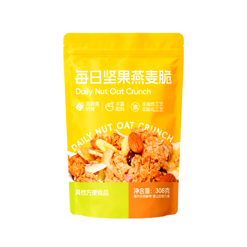 青岛安信每日坚果燕麦脆308克水果/坚果混合麦片