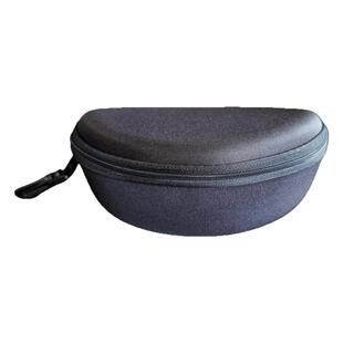 骑行眼镜盒防压收纳护目镜盒风镜墨镜盒黑色便捷运动镜拉链挂钩款