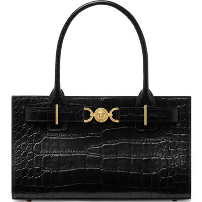 【24期免息】VERSACE/范思哲 女士Medusa '95仿鳄鱼纹托特包