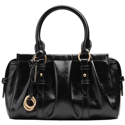 【圣诞礼物】CHARLES&KEITH女包CK2-30671820褶皱小方包波士顿包