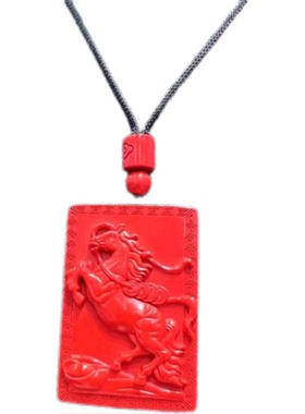 朱砂祥瑞马到成功红绳吊坠