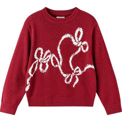 巴拉巴拉毛衫女童提花针织衫甜美