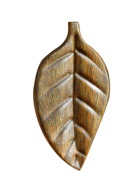 天然绿檀木创意金枝玉叶木雕项链