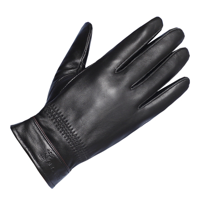 啄木鸟男士冬季加绒加厚皮手套