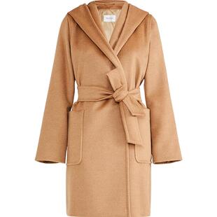 【经典礼遇】MaxMara 女装Rialto经典系带连帽大衣1016061906
