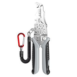 德力西电气新款21合一弯头多功能剥线钳电工专用扒皮剪线压线钳子