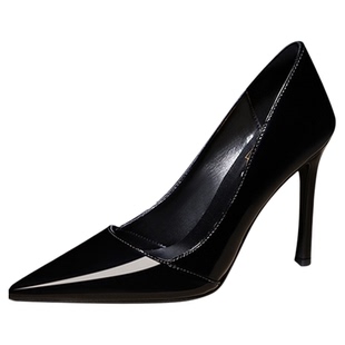 法式尖头气质高跟鞋女宽脚胖脚浅口宴会单鞋不累脚大码女鞋41到43