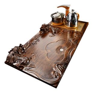 茶盘家用办公实木中式雾化茶台茶海茶桌茶托盘套装全自动烧水电器