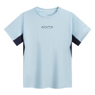安踏儿童小冰T丨男童针织短袖2025夏季透气跑步运动速干短T恤