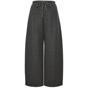 MOORING泊毛呢裤子冬加厚流行梧桐裤直筒卫裤显瘦阔腿休闲裤超火