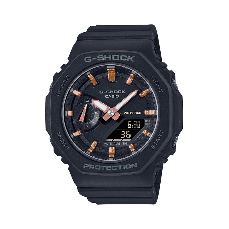 卡西欧手表女款gshock中性运动防水学生八角农家橡树GMA-S2100
