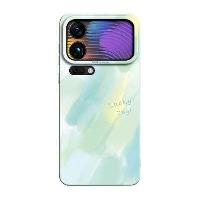 唯美小清新水彩液态硅胶壳