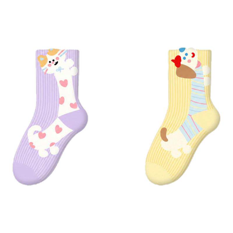 女童春夏薄款网眼透气中筒棉袜