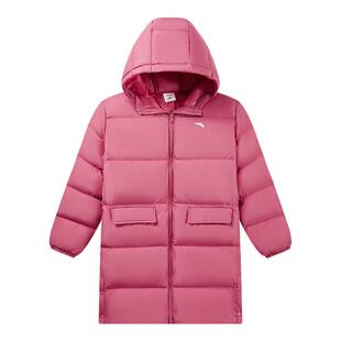 蓬蓬羽-安踏儿童小童中长款羽绒服2025冬新款舒适保暖四防厚外套