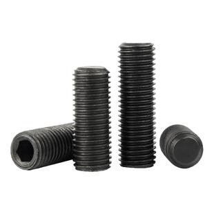 4.8级细牙紧定螺钉平端机米顶丝GB77无头内六角螺丝M8M10M12-M20