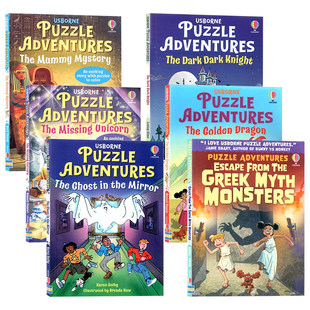 Usborne解谜冒险书系列英文原版漫画 Puzzle Adventures The Mummy Mystery 木乃伊之谜黄金神龙亚瑟特工勇闯惊涛骇浪精美全彩插画