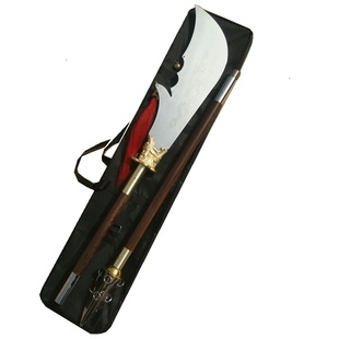 不锈钢青龙偃月刀春秋大刀关羽大刀关公大刀武术舞台道具刀未开刃