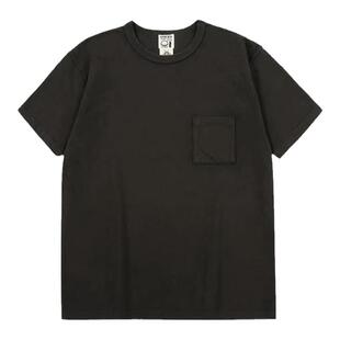 日本SAMURAI JEANS SJST-SC03武士和棉劲草木染纯色复古短袖T恤