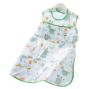 2026新款儿童一体餐桌罩衣吃饭防水防脏连体男女宝宝外穿围兜围裙