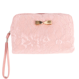 韩国小号化妆包女性感蕾丝化妆袋便携手拿大容量随身化妆品收纳包