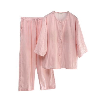 宜色家双层全棉家居服套装