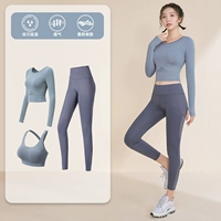 Синий лонгслив, комплект, 3 предмета