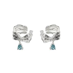 KVK MERMAID TAIL 鱼尾系列宝石吊坠耳挂 小众设计风情侣耳饰女