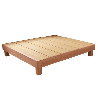 榻榻米悬浮地台胡桃木实木床