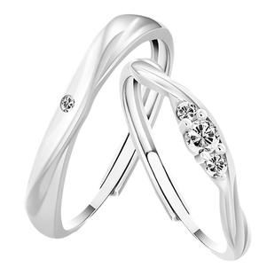 VIVIWELL情定 莫比乌斯纯银情侣对戒轻奢小众高级感素圈新款戒指