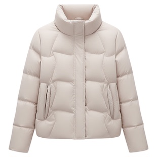 冬季高端鸭绒羽绒服中老年短款休闲时尚妈妈女装外套2025年新款式