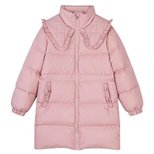 富罗迷儿童羽绒服2025冬季新款外出保暖加厚中长款女童白鸭绒外套