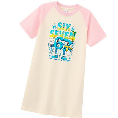 窃取脑腐67儿童睡裙  steal a brainrot连衣裙  67 shirt儿童衣服