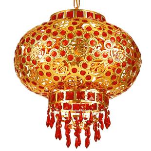 大红灯笼灯吊灯中式户外大门阳台旋转新年结婚乔迁装饰led走马灯