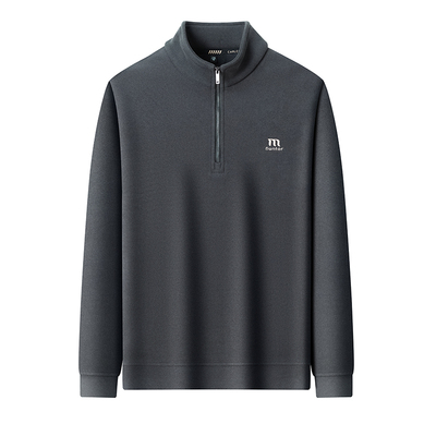 时尚新款男士半高领加绒加厚卫衣