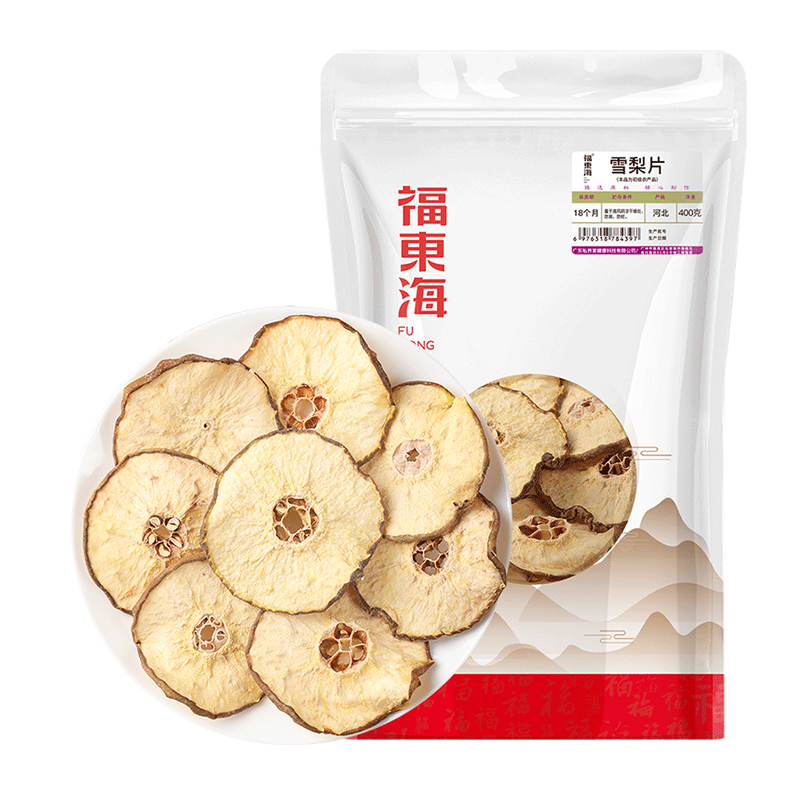 雪梨干片非特级即食雪梨干海底椰无花果官方旗舰店原味苹果干泡水