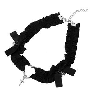 黑色弹力铃铛爱心腿环性感大腿环圈绑带腰腿链腿饰大码绑腿部配饰