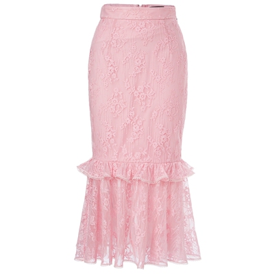 【奥莱】MAXRIENY蕾丝鱼尾裙复古高腰半身裙短裙子