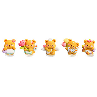 可爱小熊车载摆件车内中控台树脂摆件导航屏幕显示器电动车装饰品