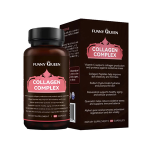 FunnyQueen轻沃青春瓶胶原蛋白肽胶囊水解片抗皱紧致衰老小分子
