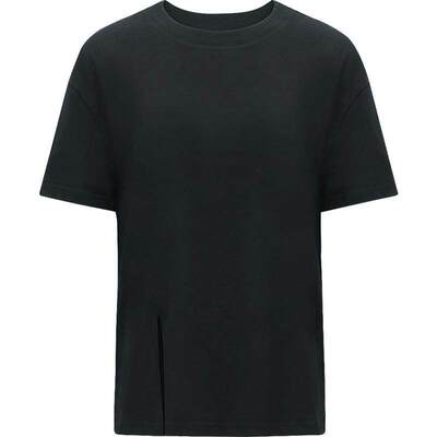 设计感甜酷侧开叉短袖T恤